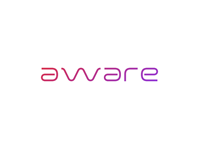 Aware flow gradient line logo minimal typography