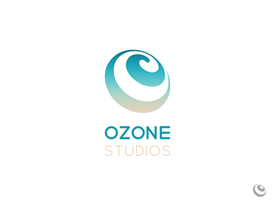 Ozone Studios Logo branding earth globe gradient infinity logo o ozone sky skyline studios world