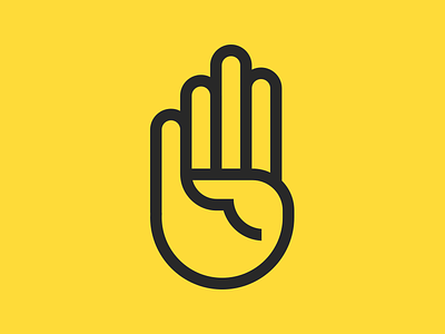 Rabaa Icon 4 black fingers hand massacre rabaa yellow