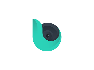 b app cam camera gradient icon logo monogram