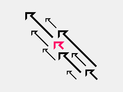 Rise logo artwork branding emblem graphic icon identity illustrations logo pink rise system up