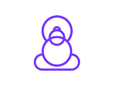 Buddha Monogram branding buddha emblem icon identity illustrations logo mark meditation minimal monogram simplified
