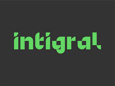 Intigral logo branding design digital identity logo logotype minimal mono type typo logo typogaphy