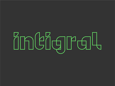 Integral 2 branding design digital icon identity logo logotype minimal outline typography