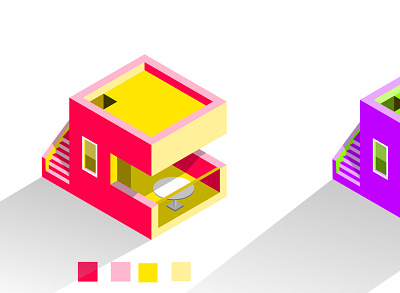 isometric building design adobe illustrator building design illustration