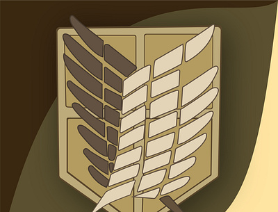Attack on titan scout regiment batch graphic design illustrator