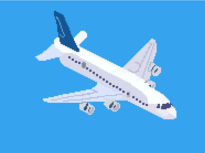 airplane pixel art graphic design illutrator pexelart pixel art