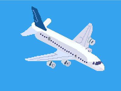 airplane pixel art