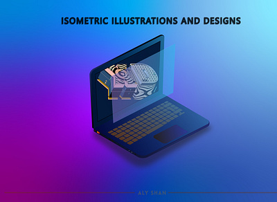 Isometric Laptop Illustration adobe illustrator flat illsutration graphic design il illustration isometric deisgn isometric illustration