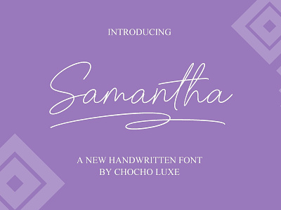Samantha Handwritten Font branding typography