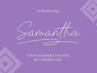 Samantha Handwritten Font branding typography