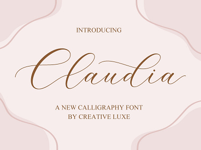 Claudia Calligraphy Font branding typography
