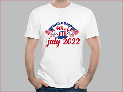 Welcome 4th Of July 2022 T-shirt Design Vector Illustration usa independence day