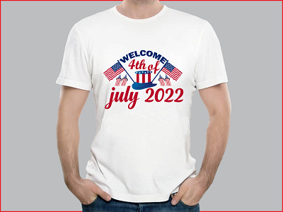 Welcome 4th Of July 2022 T-shirt Design Vector Illustration