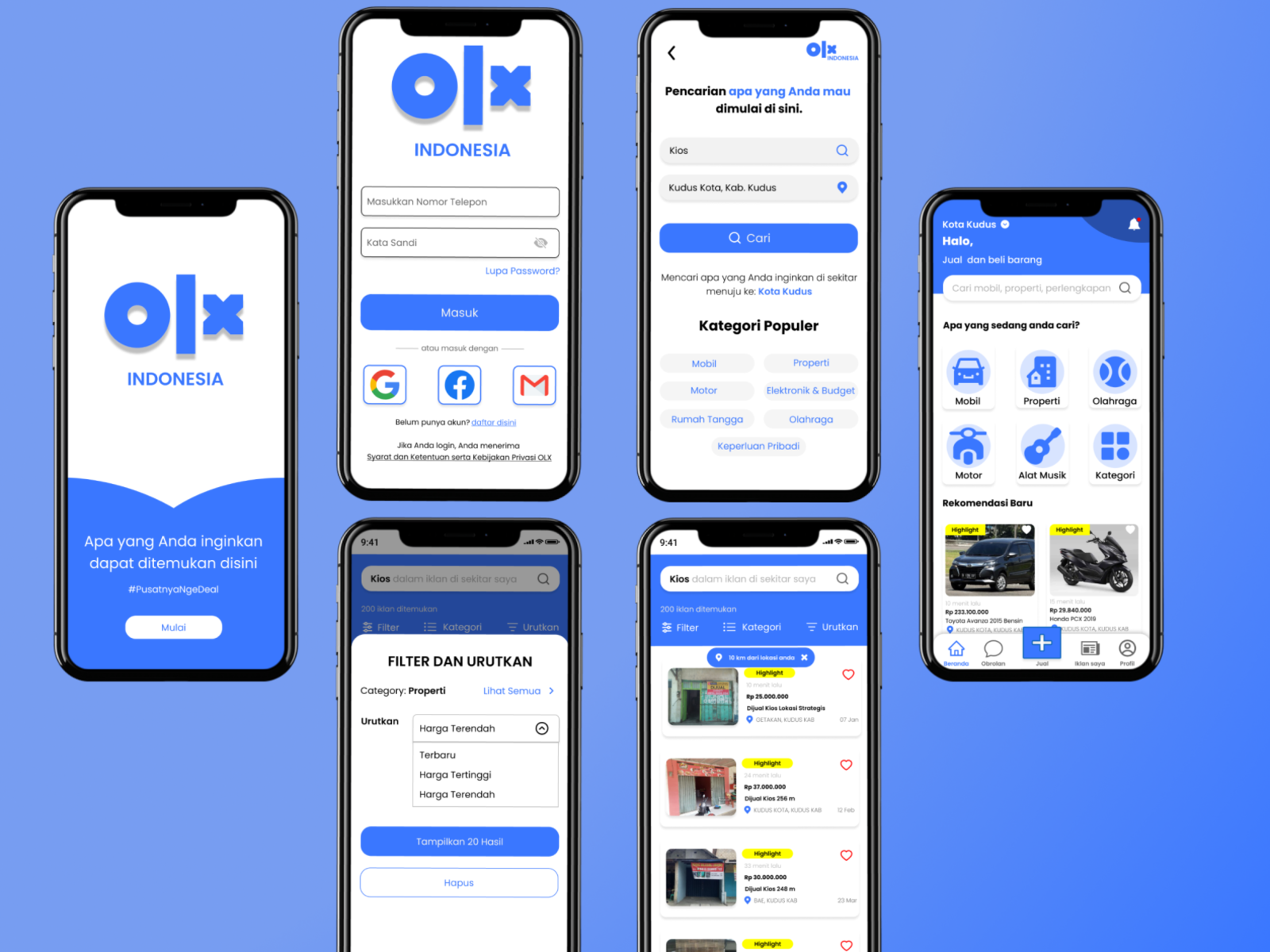 OLX Indonesia App by Aji Nugroho on Dribbble