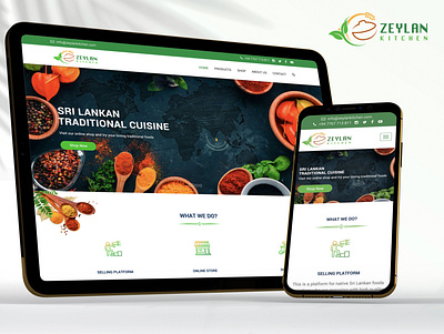 'Zeylan Kitchen' Website + Logo Design branding design e commerce graphic design illustration logo mobile first responsive design ui uiux ux web design website