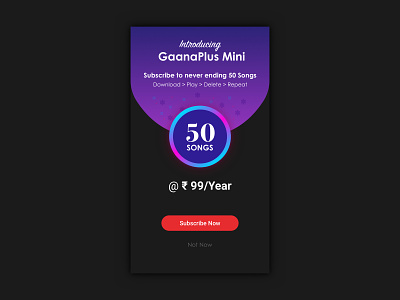 Mini Subscription Pack android app application concept ios user interface design visual design