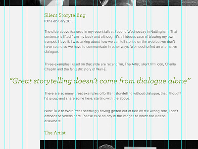 Blog content and layout - @RobertMills blog blog grid layout type