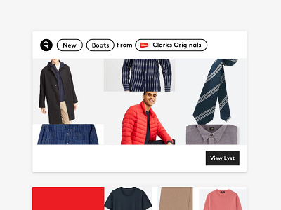 Lyst — Saved searched ecomm fashion notifcation search ui