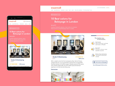 Best Treatments in Town — Treatwell editorial landing pages beauty browse discovery editorial