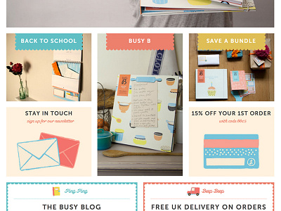 Busy B – Home page blue museo photography red stationary susa yellow
