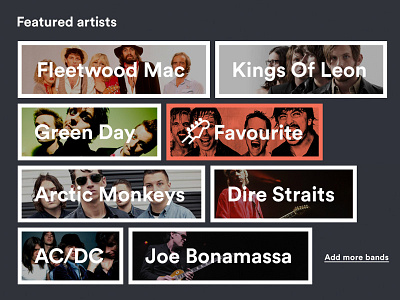 Music discovery tiles