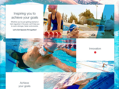 Swim fitness philosophy panel blue helvetica interactive red sports swim ui white