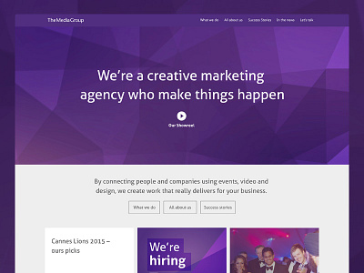 The Media Group – Marketing agency website graphic design marketing website