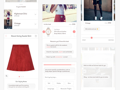 Fashion discovery app ui app concept fashion interaction mobile sketch ui ux