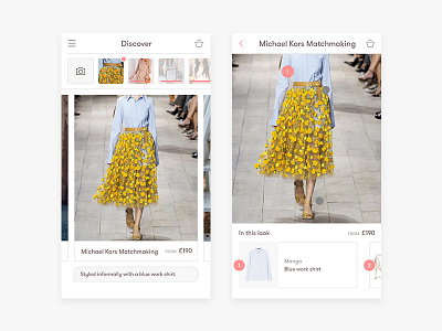 Fashion discovery app ui app discovery fashion interaction search sketch ui ux