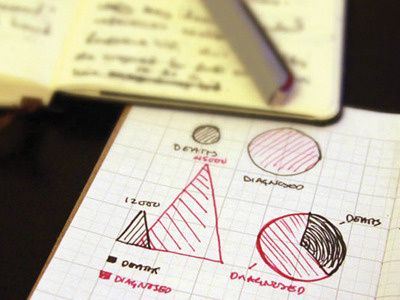 Early sketch-work development infographic research sketch