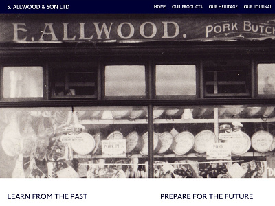 Allwoods Butchers, Heritage page