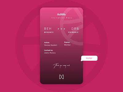 Hello, Dribbble!