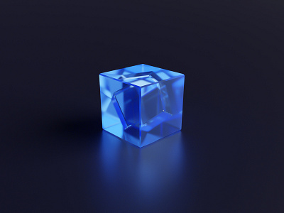 Digital Cube for Future Branding Project ai blender blue branding cube digital digital art emotional future glass minimal modern perspectives tech