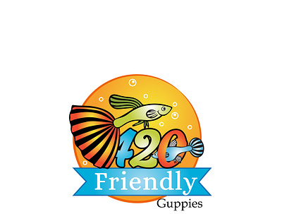 Friendly Fish branding design illustration logo vector