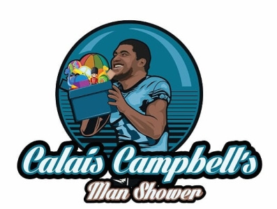 Calais Campbell's Man Shower branding design illustration logo vector
