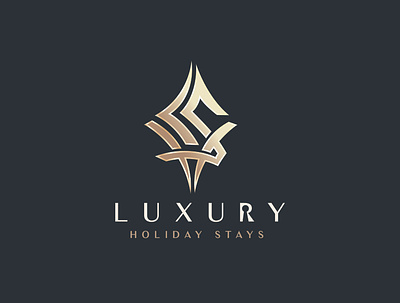 LUXURY HOLIDAY STAYS branding design illustration logo vector