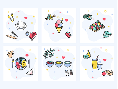 Icons Neomama 3 clean design dinner food graphic icon icons illustration meal outline vector