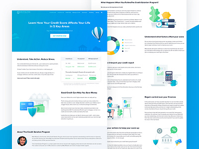 Home page for Credit Solution Program design graphic homepage icon illustration landing landingpage layout ui ux web web site