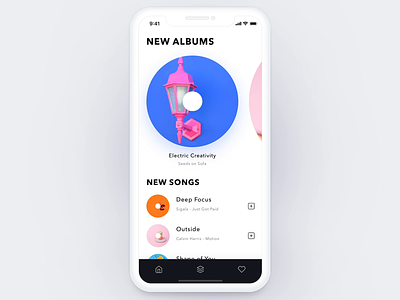 Music iOS app - Adding a song to a playlist interaction design ios ios app mobile mobile interaction music app ui user flow ux