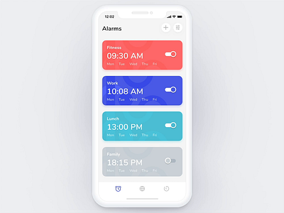 Clock iOS App - Add Alarm Flow alarm alarm app alarm clock animation design graphic interaction design interactions interactive design ios mobile product design ui uigiants user interface ux