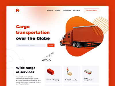 Cargo Transportation cargo transportation ui web design