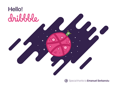 Hello Dribbble! debut first shot hello hello dribbble space