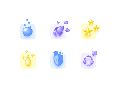 Icons for landing page development icon set