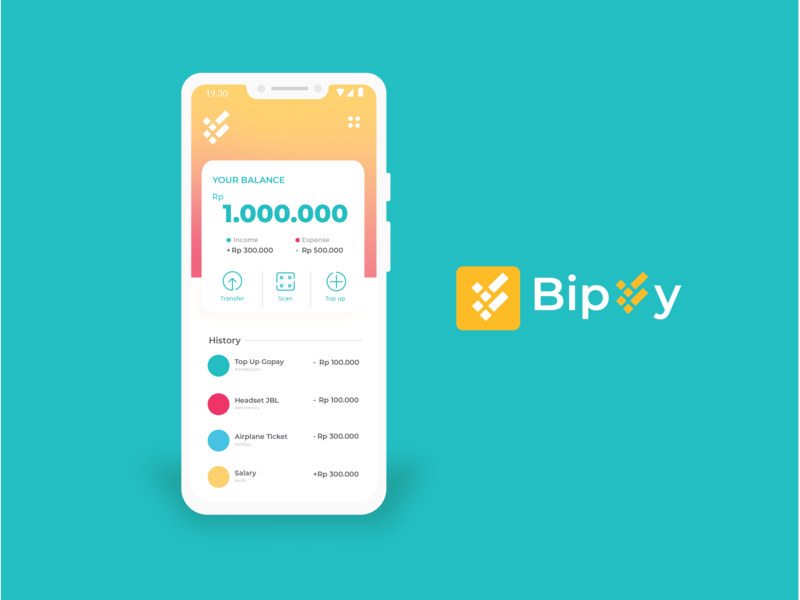 Bipay By Ridwan Soleh Saputra Dribbble Dribbble - bipay logo graphic payment app payment traveloka bukalapak gopay salary save money bank bipay pay finance