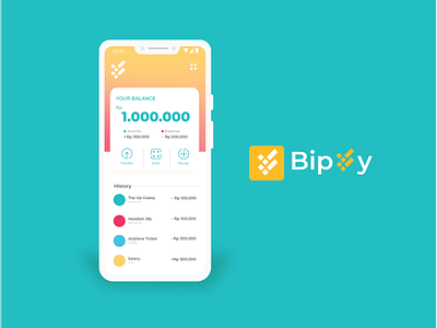 Bipay app bank bipay bukalapak finance gopay graphic logo money pay payment payment app salary save traveloka