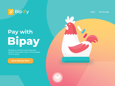 Landing Page app bank branding chicken design graphic icon illustrator landing page logo payment payment app py ui ux vector web