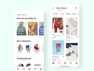 Boyner Shopping App Consept app boyner category daily design homepage icon ios list mobile optimization persona personalization recommended retail search shopping ui ux