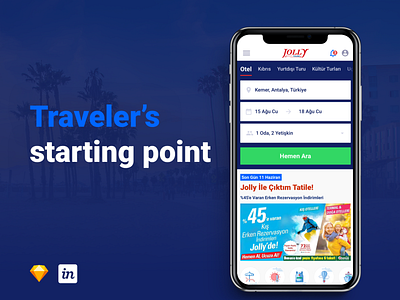 Jolly Tour | Mobile UX-UI animation app booking button cruise flight hotel icon illustration jolly minimal search tour travel trip typography ui ux web