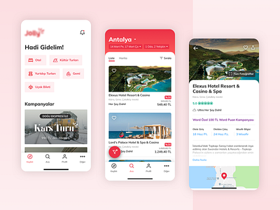 Jolly - Travel App app booking cruise design flight hotel jolly roadmap search tour travel trip trip planner ui ux